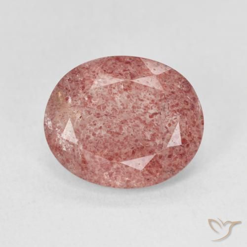 4.13ct Natural Rosado claro cuarzo fresa, Ovalada, Translúcido