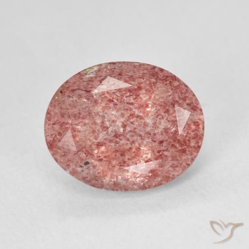 4.75ct Natural Medium Light-Pink cuarzo fresa, Ovalada, Translúcido
