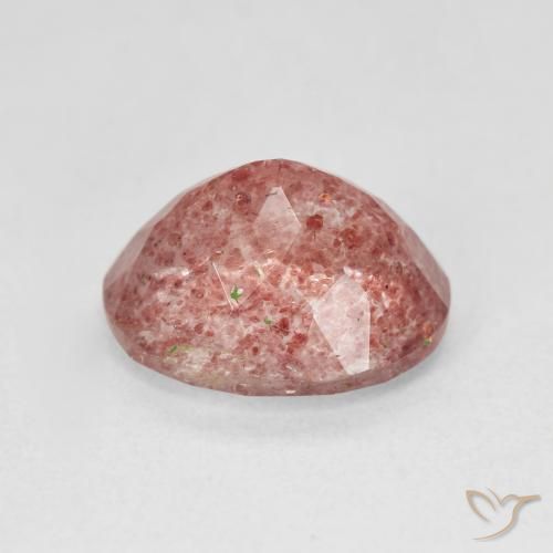 Cuarzo fresa Medium Light-Pink natural de 4.75 ct, Ovalada, Translúcido