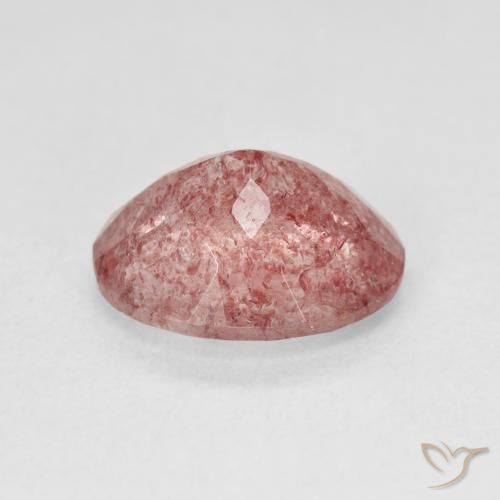Cuarzo fresa Medium Light-Pink natural de 4.32 ct, Ovalada, Translúcido