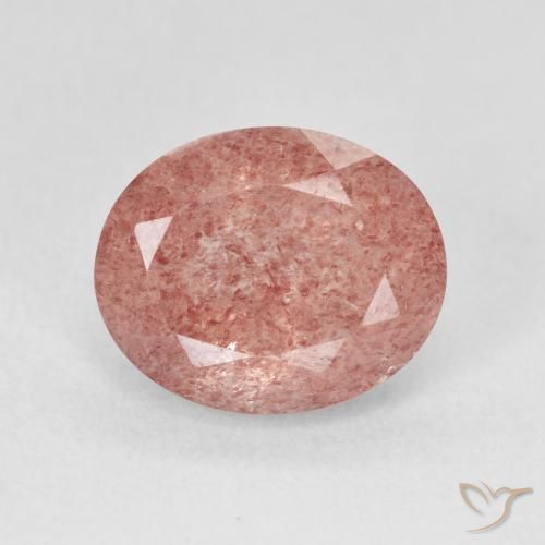 4.58ct Natural Rosado claro cuarzo fresa, Ovalada, Translúcido