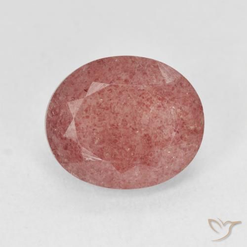 4.76ct Natural Rosado medio cuarzo fresa, Ovalada, Translúcido