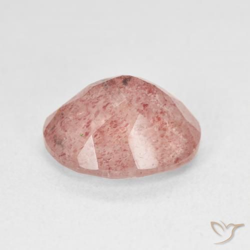 Cuarzo fresa Medium Light-Pink natural de 4.81 ct, Ovalada, Translúcido