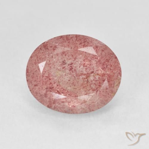 4.90ct Natural Rosado claro Cuarzo fresa, Ovalada, Translúcido