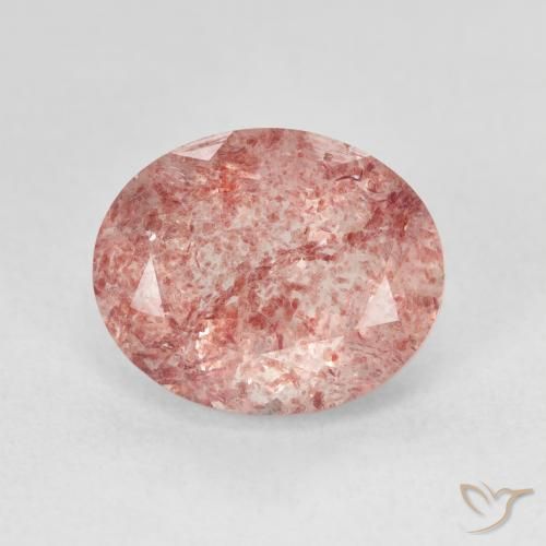 4.47ct Natural Rosado claro cuarzo fresa, Ovalada, Translúcido