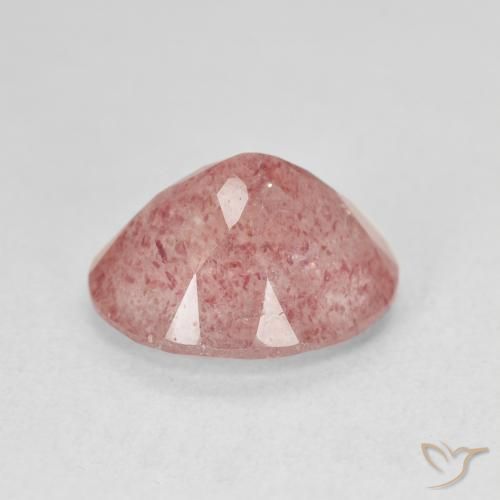 Cuarzo fresa Medium Light-Pink natural de 4.46 ct, Ovalada, Translúcido