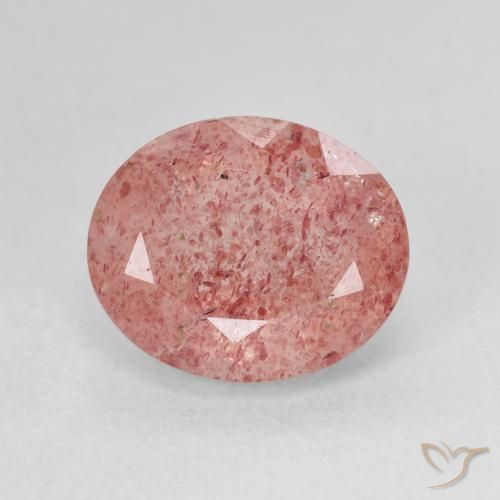 4.91ct Natural Rosado medio cuarzo fresa, Ovalada, Translúcido