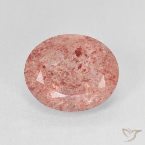 4.80ct Natural Rosado claro cuarzo fresa, Ovalada, Translúcido