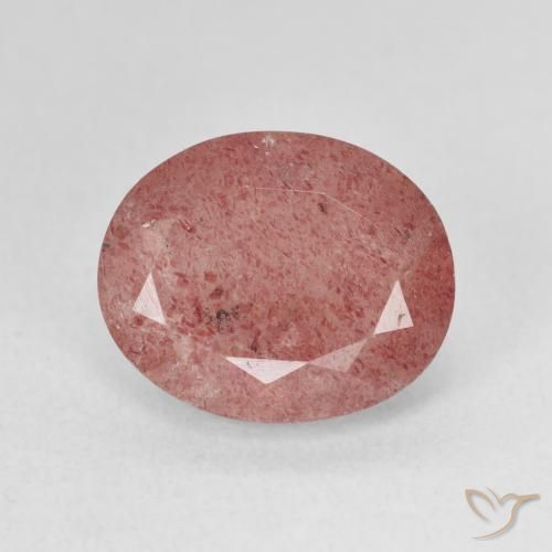 4.53ct Natural Rosado frambuesa cuarzo fresa, Ovalada, Translúcido