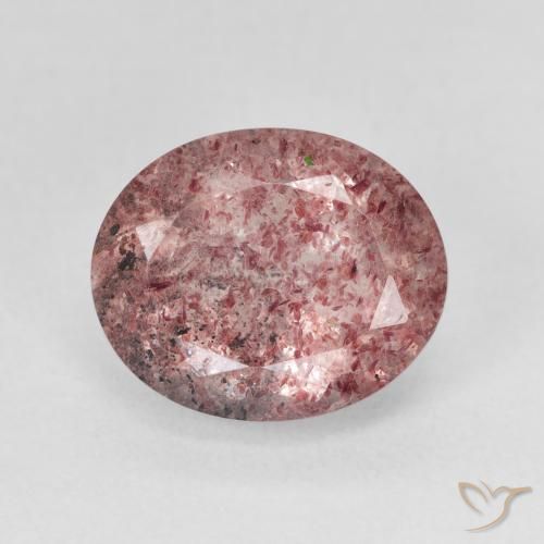 4.95ct Natural Rosado intenso cuarzo fresa, Ovalada, Translúcido