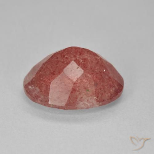 Cuarzo fresa Rosado pomelo natural de 4.44 ct, Ovalada, Translúcido