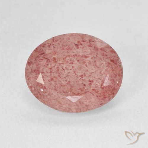 4.32ct Natural Rosado rosa durazno cuarzo fresa, Ovalada, Translúcido