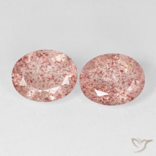 4.56ctw Natural Rosado claro cuarzo fresa, Ovalada, Transparente