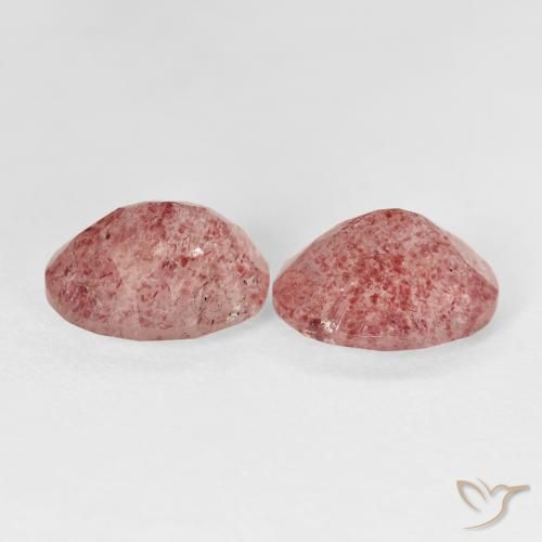 Gemas de Cuarzo fresa Medium Light-Pink natural de 5.15 ct, Ovalada, Transparente