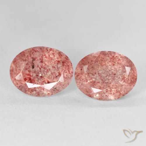 5.80ctw Natural Rosado medio cuarzo fresa, Ovalada, Transparente