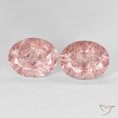 5.22ctw Natural Rosado claro cuarzo fresa, Ovalada, Transparente