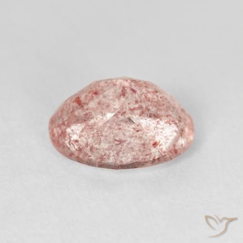 Cuarzo fresa Rosado claro natural de 2.53 ct, Ovalada, Transparente