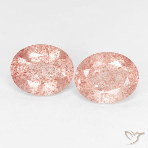4.67ctw Natural Rosado terroso cuarzo fresa, Ovalada, Transparente