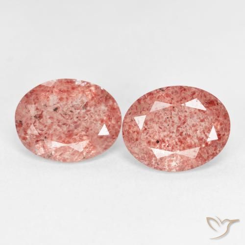 4.65ctw Natural Rosado medio cuarzo fresa, Ovalada, Transparente