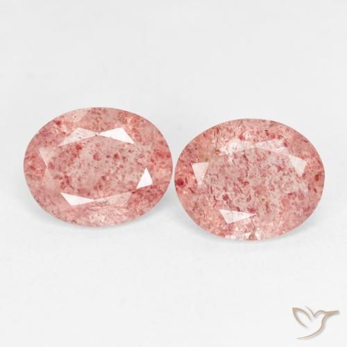 4.21ctw Natural Rosado claro cuarzo fresa, Ovalada, Transparente