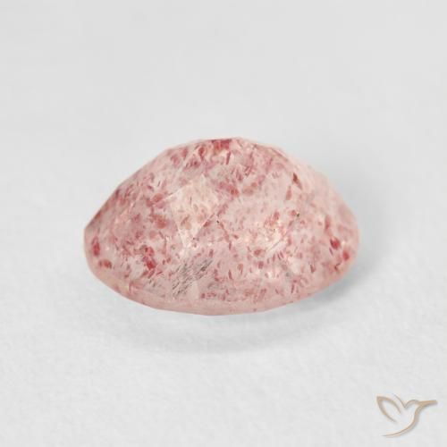 Cuarzo fresa Rosado claro natural de 2.74 ct, Ovalada, Transparente