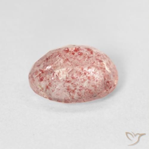 Cuarzo fresa Rosado claro natural de 2.71 ct, Ovalada, Transparente
