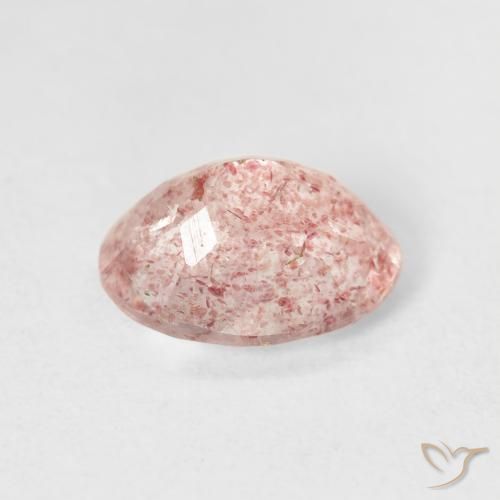 Cuarzo fresa Rosado claro natural de 2.31 ct, Ovalada, Transparente