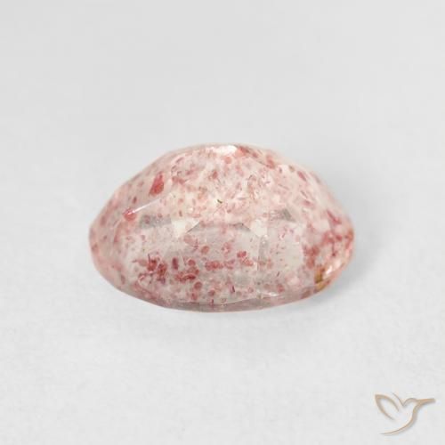 Cuarzo fresa Rosado claro natural de 2.65 ct, Ovalada, Transparente