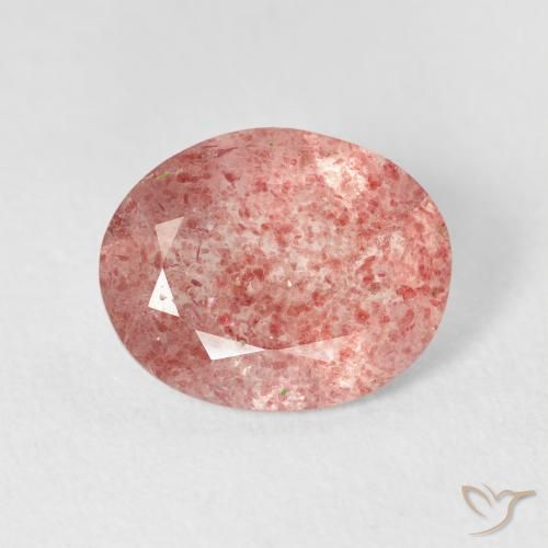 2.88ct Natural Rosado claro cuarzo fresa, Ovalada, Transparente