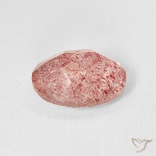 Cuarzo fresa Medium Light-Pink natural de 2.44 ct, Ovalada, Transparente
