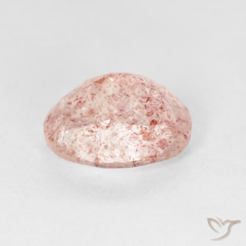 Cuarzo fresa Rosado claro natural de 2.73 ct, Ovalada, Transparente