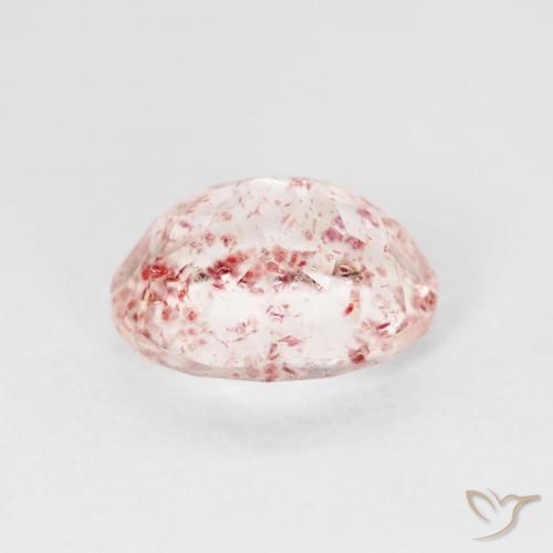 Cuarzo fresa Rosado terroso natural de 2.70 ct, Ovalada, Transparente
