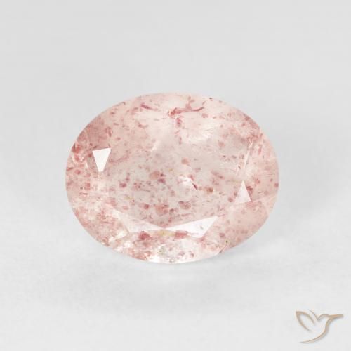 2.56ct Natural Rosado medio cuarzo fresa, Ovalada, Transparente