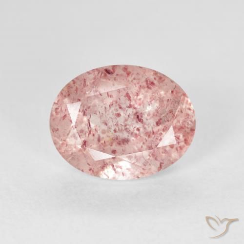 2.52ct Natural Rosado claro cuarzo fresa, Ovalada, Transparente