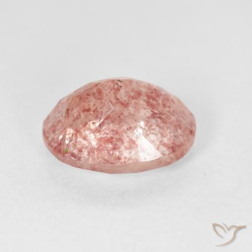 Cuarzo fresa Rosado claro natural de 2.73 ct, Ovalada, Transparente