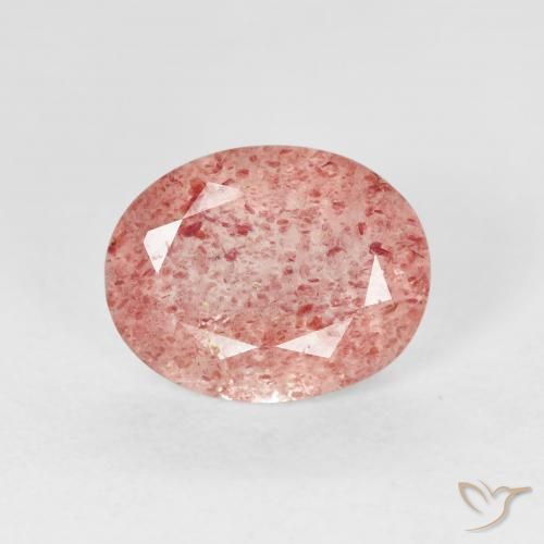2.45ct Natural Rosa rosado cuarzo fresa, Ovalada, Transparente