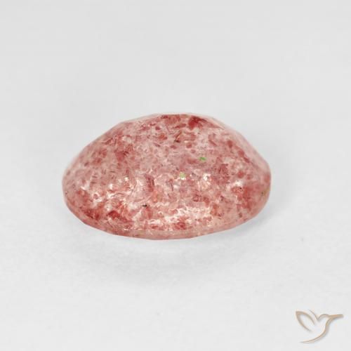 Cuarzo fresa Rosa rosado natural de 2.45 ct, Ovalada, Transparente
