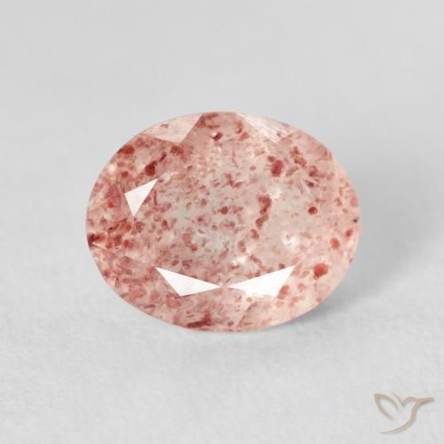 2.83ct Natural Rosado claro cuarzo fresa, Ovalada, Transparente