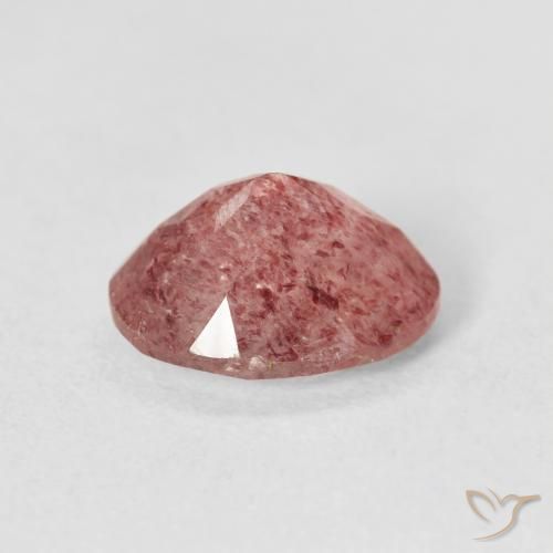 Cuarzo fresa Rosado frambuesa natural de 2.43 ct, Ovalada, Transparente