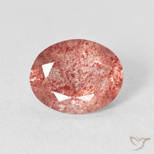 2.30ct Natural Rosado medio cuarzo fresa, Ovalada, Transparente