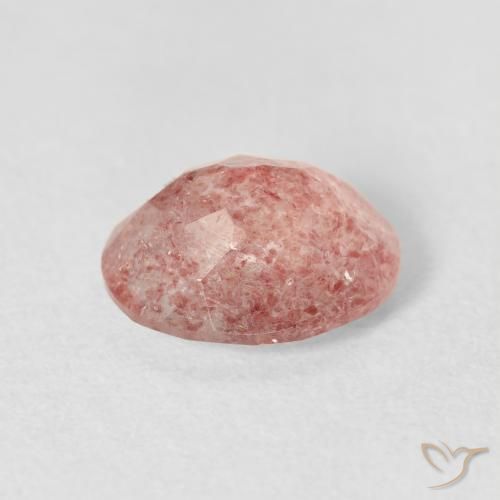 Cuarzo fresa Rosado claro natural de 2.55 ct, Ovalada, Transparente