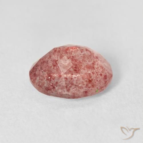 Cuarzo fresa Medium Light-Pink natural de 2.76 ct, Ovalada, Transparente