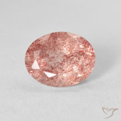 2.58ct Natural Rosado claro cuarzo fresa, Ovalada, Transparente