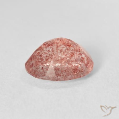 Cuarzo fresa Rosado claro natural de 2.58 ct, Ovalada, Transparente