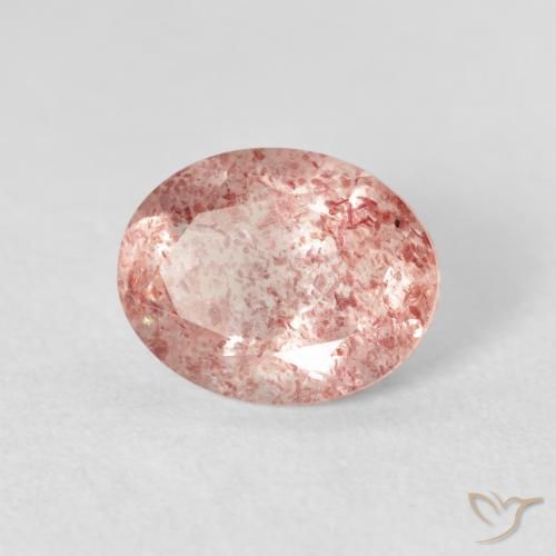 Cuarzo fresa Medium Light-Pink natural de 2.51 ct, Ovalada, Transparente