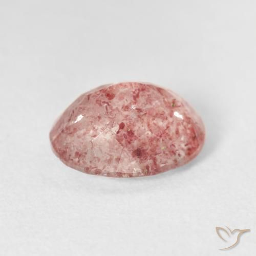 Cuarzo fresa Rosado claro natural de 2.46 ct, Ovalada, Transparente