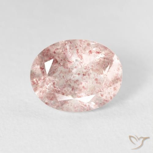 2.52ct Natural Rosado claro cuarzo fresa, Ovalada, Transparente
