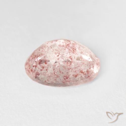 Cuarzo fresa Rosado claro natural de 2.52 ct, Ovalada, Transparente