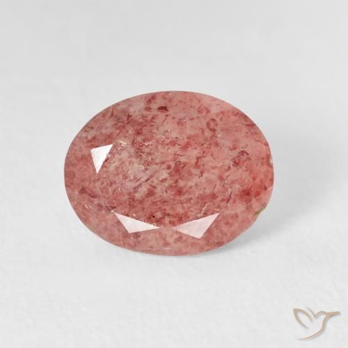 2.77ct Natural Rosado medio cuarzo fresa, Ovalada, Transparente