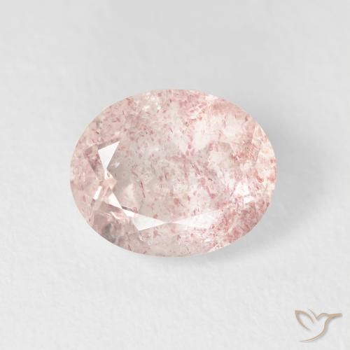 2.66ct Natural Rosado medio cuarzo fresa, Ovalada, Transparente